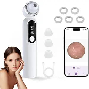 Blackhead Apparatus, Visual Blackhead Vacuum, Vacuum Facial Cleaning Tool with 3 Tips and 3 FDA Food-Grade Silicone Probes, Nose Cleaner for Men and Women, Holiday Gift