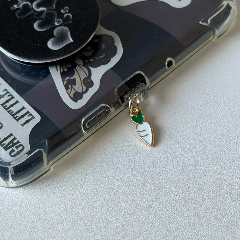 Dust Plug Carrot Charm for USB-C Devices