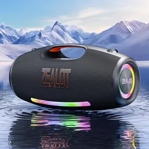 ZEALOT Portable Wireless Speaker, 250W 7.2 Channel Stereo Sound Speaker with 48000mAh Battery, Waterproof Speaker with Dual USB Ports, Type-C Charging Speaker for PC, DVD, Music Player, Audio