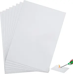 Qilery 8 Pcs High Temperature Gasket Paper 1/8" Thick Exhaust Gasket Material White Sheet for Wood Stove Pellet Stove Boiler Furnaces Kiln Forge Microwave Insulation Fireplace DIY