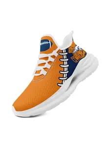 Trendy Athletic Men's  Denver Broncos Breathable Casual Athletic Running Shoes, Runner Shoes, Stylish Lightweight Sports Footwear, Versatile Men's Sneakers for Seasons and Football Team Activities