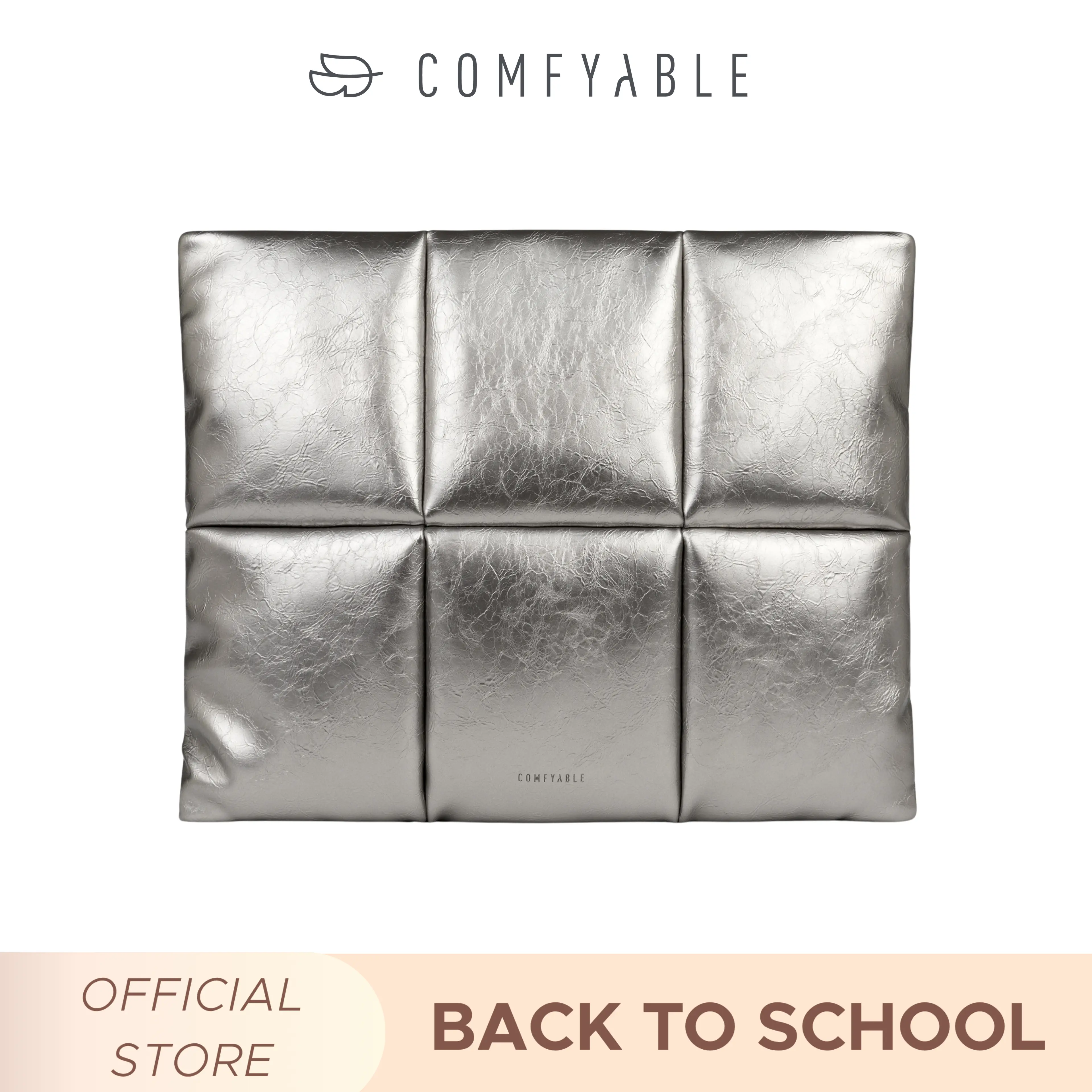 Comfyable Puffy Laptop Sleeve 13 14 Inch, Silver Puffer Laptop Carrying Case, Pillow Case Compatible with MacBook Air M4, MacBook Pro M5 M4 Pro/Max, MacBook Neo A18,back to school,back to school haul