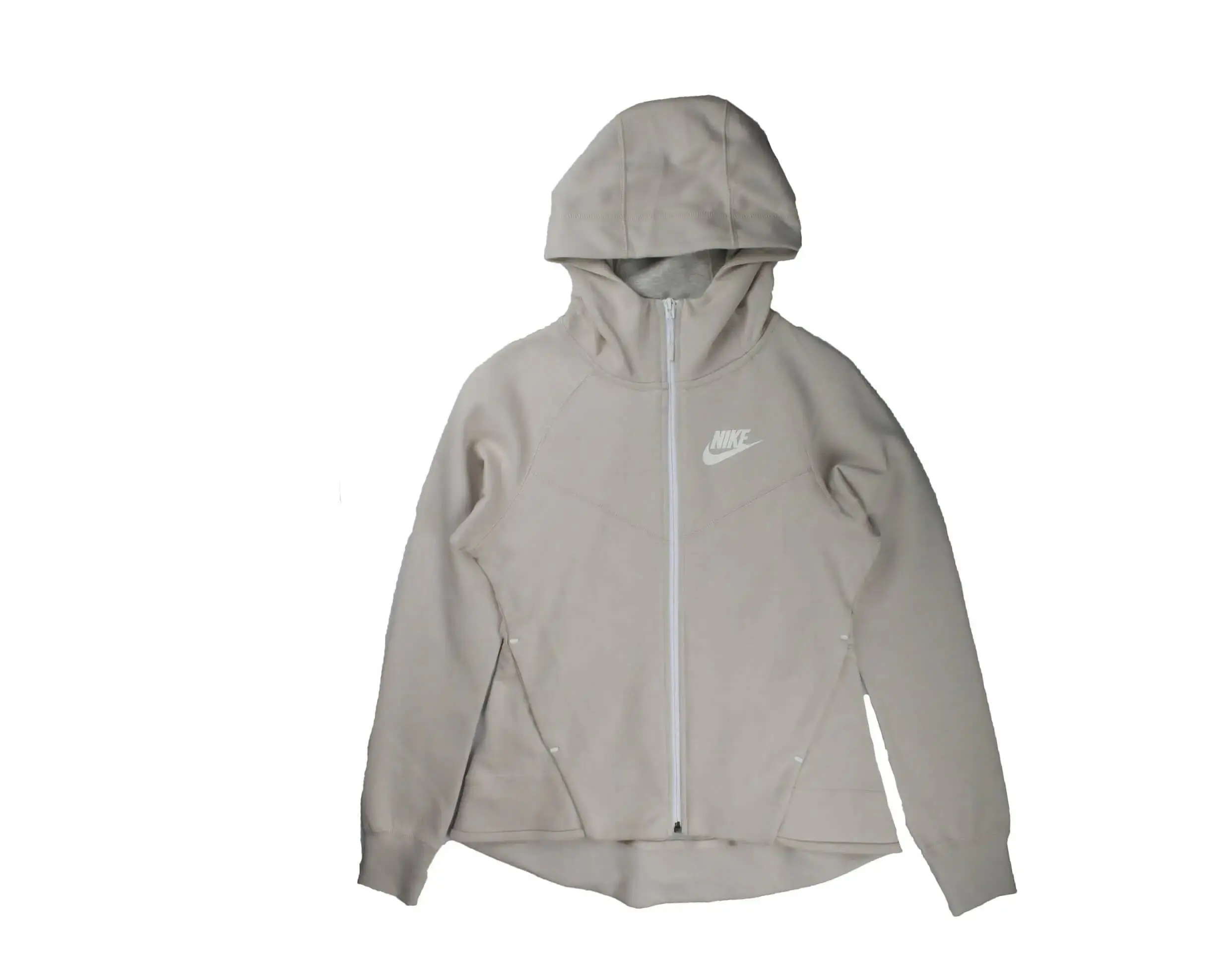 Nike Sportswear Tech Fleece Windrunner Hoodie in Desert Sand/White | Women's