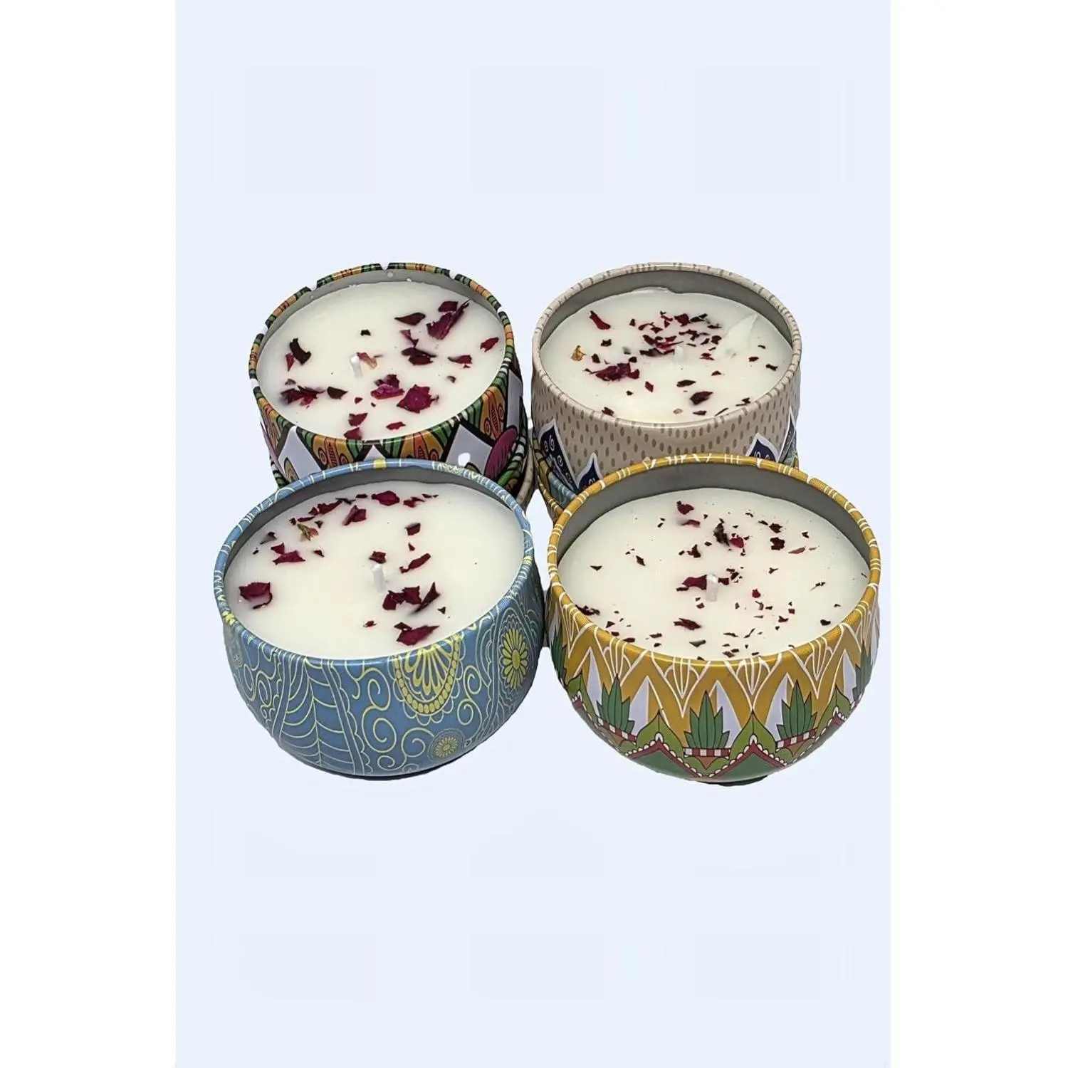 Candles for Home Scented, Gift Sets Women, Anniversary, Birthday Gifts  girl, decorative candles, luxury Candles gifts Pack, lavender, lemon, spring, fig, 4 Pack Scented Candles, Aromatherapy Candle, Soy Wax Long Lasting, colorful candles, JG FRANCO Light