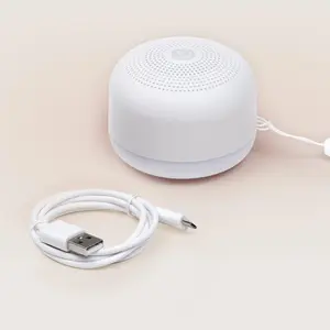 Yogasleep Travel Mini Sound Machine with Night Light - USB Rechargeable, 6 Sleep-Inducing Sounds, Portable Design, Lanyard Included, Ideal for Travel