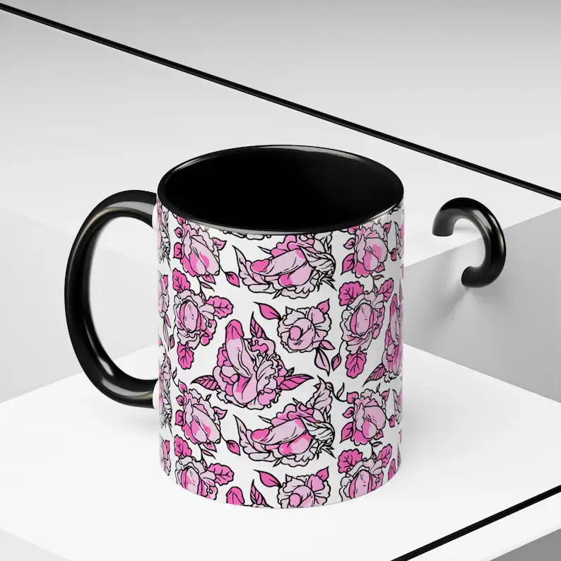 Funny Adult Humor, Floral Penis Cup, Sexy P Black Mug, Accent Coffee Mug  (11, 15oz), Naughty Gift, Inappropriate Tea Cup, Mature Coffee Mug - TikTok  Shop
