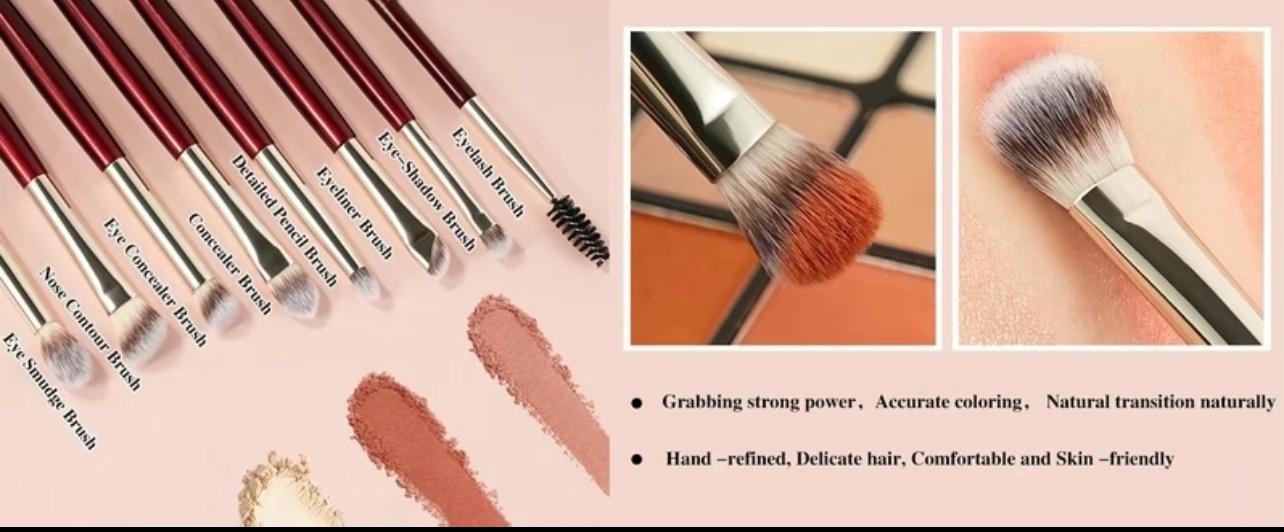 MAR'F BEAUTY BRUSHES SET OF 9 tool Professional Makeup makeup brush