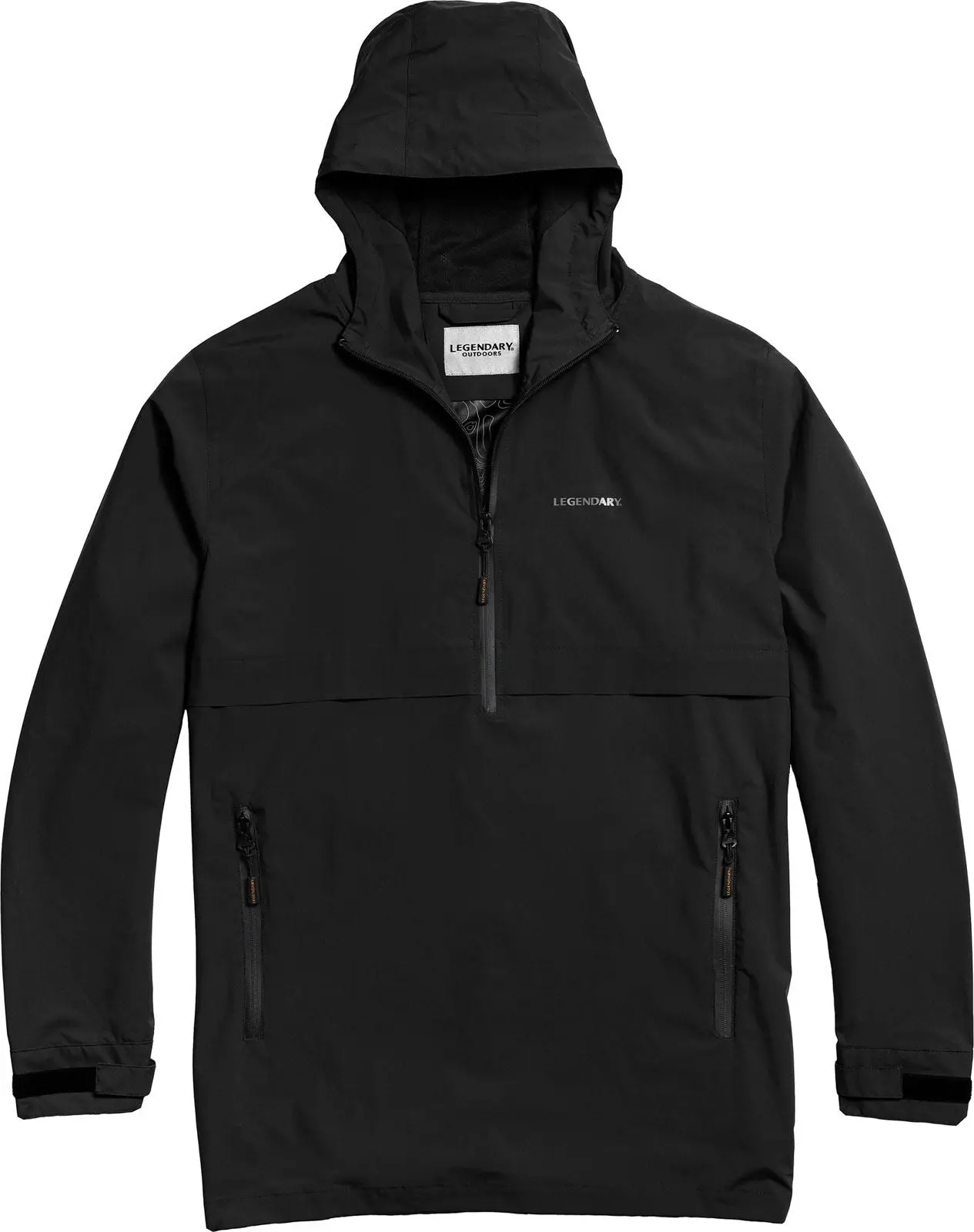 Men's Stretch Half-Zip Water Resistant Hooded Pullover Jacket