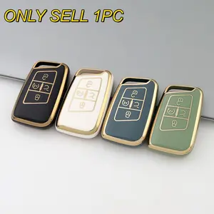 1pc Soft TPU Car Key Case Cover Compatible with Volkswagen For Golf  For Alltrack  For Atlas  For Jetta   For Magotan For Passat  For Arteon  For Tiguan - Smart Key Accessory