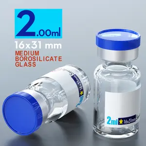 10pcs 2ml Sterile Empty Vials Glass Vials with Sealed Cap And Self-Healing Injection Port test bottle for Home and Lab (10 Pack), Healthcare