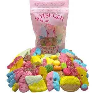 Pink & Blue Mix with Bubs & Swedish Candy Mix 1/2 lb Snack Bonbon Pink & Blue Mix with Bubs & Swedish Candy Mix 1/2 lb Snack Bonbon