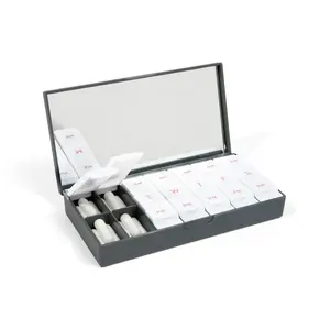 Charcoal Gray AM/PM Pill Box