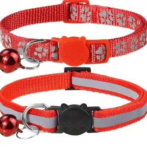 2pcs Breakaway Cat  for Safe and Comfortable breakaway collar cat  stuff Adjustable Reflective