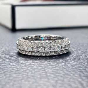 Luxurious Diamond Ring for Men and Women Personalized Proposal Engagement Popular Hand Jewelry with Sparkling Stones Wedding Promise Rings Initial Rings Cubic Zirconia