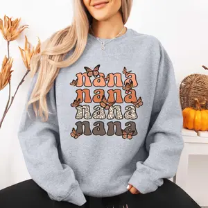 Nana Flower sweater, Flower sweater,Gift for her, Christmas sweater, Unisex Apparel Relaxed Fit christmas sweatshirt