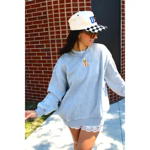 The Zoey Cross Neck Flag Sweatshirt