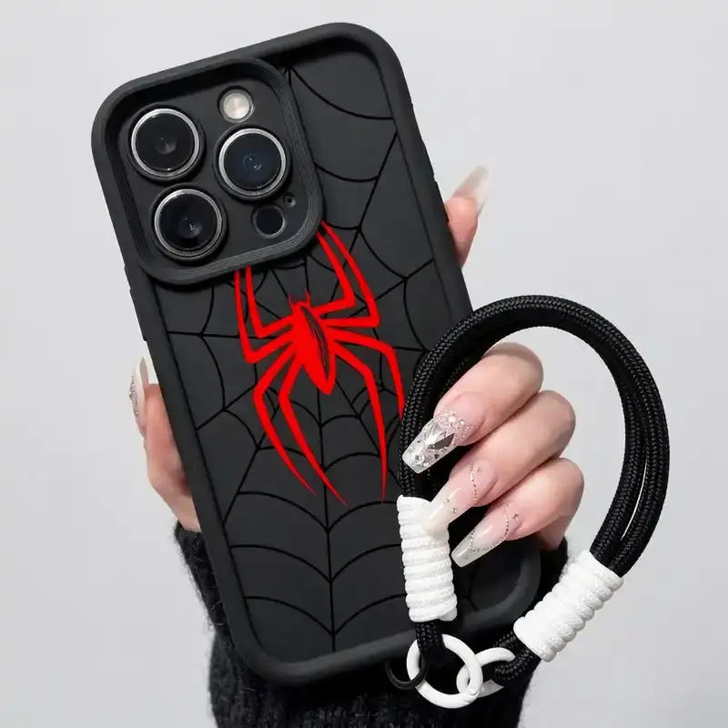 Phone Case: [Spider Case] with Wrist Strap 1095-A Hand Spider Case | for iphone Iphone17 16/11/12/13/14/15/15Pro/15 Plus/15 Promax/7Plus/8Plus/X/Xs Max/Xr/11Pro/12Pro/13Pro/14Pro/12Mini/13Mini