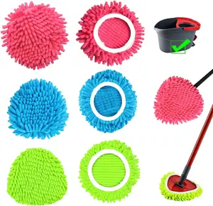 6PCS Spin Mop Head Replacement – Compatible with Ocedar EasyWring 1-Tank System, Washable Microfiber Mop Refills