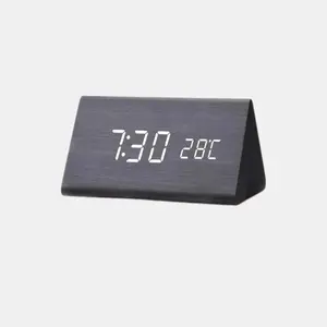 Elevate Your Space with the Royallure Smart Digital Alarm Clock: Stylish Wooden Design, Multiple Alarms & LED Display