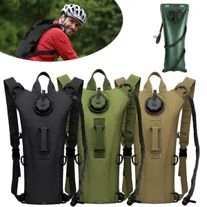 Outdoor Tactical Hydration Backpack, Bicycle Backpack, Comes with a 3L Lightweight Stain-Resistant Multi-Color Water Bladder, Leak-Proof Oxford Fabric, Suitable for Hiking, Biking, Running, Walking and Climbing