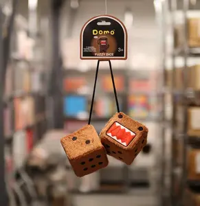 Domo Kun - Pair of Fuzzy Dice for Rear View Mirror