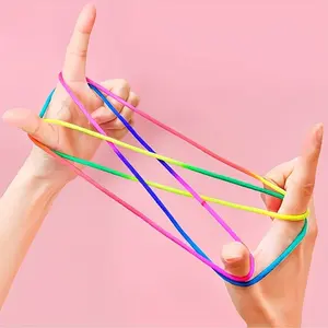 Set of 2 Colorful Flipping Ropes, Innovative Flower-Patterned Ropes, Finger Flipping Cords, And Supplies for Jewelry Crafting