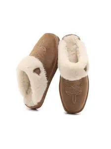Men's Soft Slippers, Indoor/outdoor Warm Plush Comfort Home Shoes, Puffy Wide Loafer Slipper, Cozy and Comfy Footwear