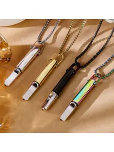 European and American pendant, light luxury titanium steel necklace, meditation, calmness, fashion, versatile accessories, jewelry, party gifts, festivals