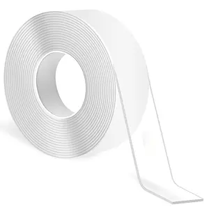 Double Sided Tape Heavy Duty,Removable Clear Nano Mounting Tape,Picture  Adhesive Strips,Tough & Clear Weatherproof for Indoor/Outdoor Use, for Picture  & Carpet-10FT