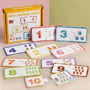 Color Box Set 1-10 Number Matching Game, Fun Educational Toy with Wooden Pieces, Ideal Gift for Preschoolers