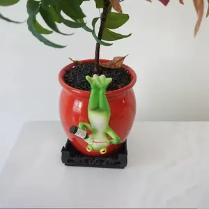 Fun Tipsy Frog Resin Garden Statue - Waterproof, Fade-Proof Decorative Outdoor Home Accessory - Father's Day Gift for Frog Figurine Enthusiasts - Suitable for Lawn, Balcony