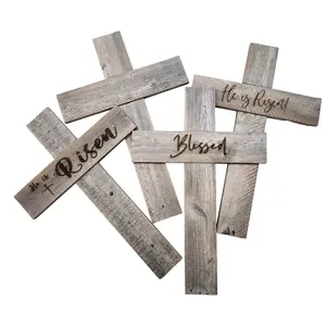 Rustic Reclaimed Wood Cross, Christian Home Decor (Large) Decoration Gift