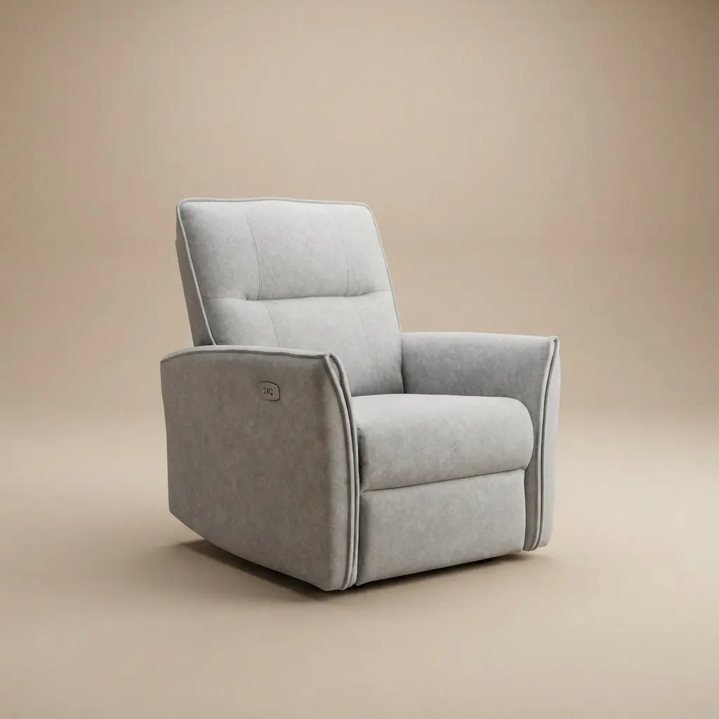 Ashland Grey Suede Recliner Chair