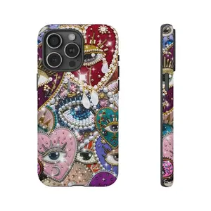 Evil Eye Heart Phone Case | Boho Y2K Protective Cover