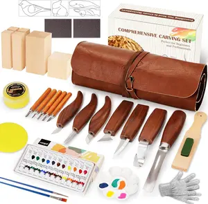 Carving it, 46 count  Carving Tools with 6 count Whittling nives & 5 count Detail nives &12 Color  Set & Beewax, Whittling it for Beginners and Enthusiasts