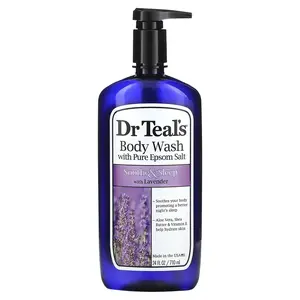 Dr. Teal's Body Wash With Pure Epsom Salt, Soothe & Sleep, 24 fl oz (710 ml)