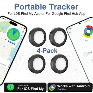 4-Piece Global Tracker with Magnetic Case – No Monthly Fee, iOS & Android Compatible.Suitable for all cars, bicycles, motorcycles, pets, luggage, and personal belongings