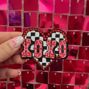 XOXO Heart Iron On Patch