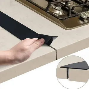 T-Shaped Kitchen Stove Counter Gap Cover, Heat Resistant Silicone Seal Strips, Waterproof & Oil-Proof Stove Guard Filler, Easy Clean, 2 PCS