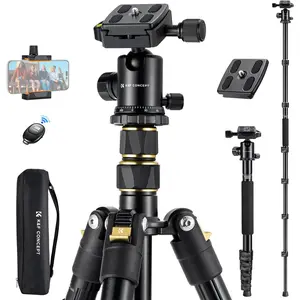 K&F CONCEPT Camera Tripod,72" Aluminum Tripod for Camera, Lightweight and Foldable Travel Tripod with Remote & Extra Quick Release Plate, Professional Camera Tripod Monopod for DSLR Camera and Phone.