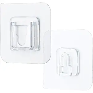 10/20/30 pairs Wall Hooks Hanger Double Sided Adhesive Suction Cup Sucker Kitchen Bathroom Wall Storage Holder Organizer