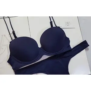 Rhinestones blue bra