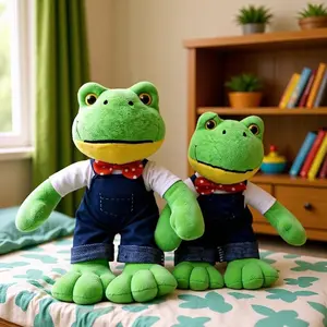 Cute Frog Couple Plush Toys, Soft Durable Adorable Long Leg Stuffed Animal – Trendy Birthday Gift Perfect for Kids & Girls