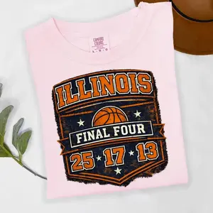 Illinois Final Four 2026 T-Shirt, College Basketball Fan Shirt, Game Day Sweatshirt, Illini Team Apparel For March Madness Fans 60PFU