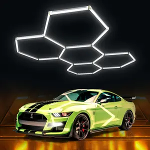 【Stock Running Low】White Hexagonal Garage Light – Multiple Hole Options (1, 3, or 5) for Bright, Efficient Lighting in Any Space