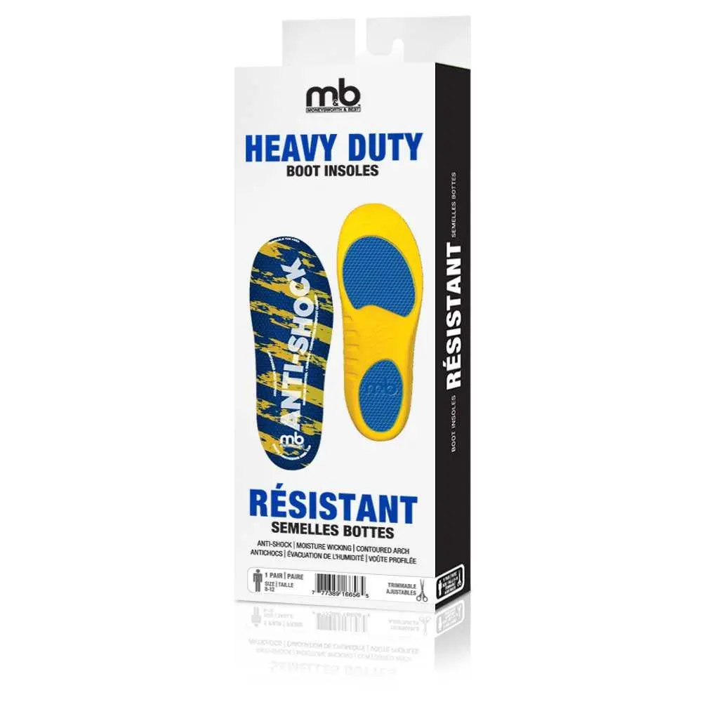 Moneysworth and Best Heavy Duty Boot Insoles - Trimmable (1 Pair)