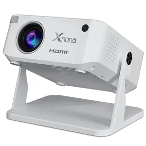 HA109 Mini Projector with Built-in Wi‑Fi and Bluetooth Apps, Smart Projector supporting 4K/FHD, 270° adjustable keystone correction, compatible with HDTV/laptop/PS5, a great Christmas gift choice