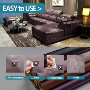 【20x54 INCH】Car Seat Cushion and sofa Self Adhesive Leather Repair Patch for Furniture and DIY Lovers Large Professional Sheet for Couch Sofa and Car Seat Renovation with Strong Glue stickers