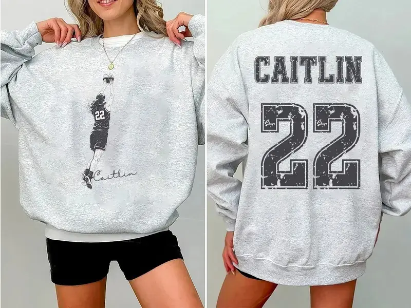 Vintage Basketball Shirt, Caitlin 22 Shirt Graphic, Women's Basketball Fan Gift