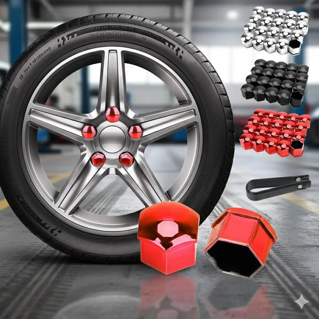 Car Wheel Nut Covers, Anti-Rust Hub Bolt Caps, 17mm 19mm 21mm Lug Nut Covers, Universal Alloy Wheel Decor Caps for Cars, SUVs, Trucks, Auto Parts, Car Accessories
